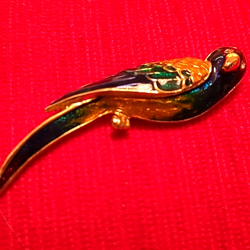 Multicolored Bird Pin